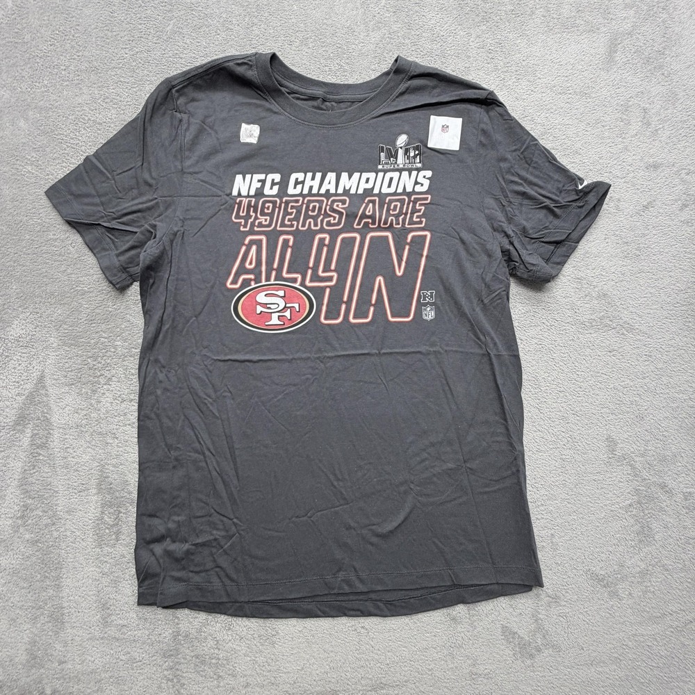 San Francisco 49ers Shirt Mens Large Black NFL Football Nike NFC Champion